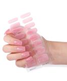 16 PCs gel nail polish stickers purple gel nail ticker Full wraps nail sticker Cured Gel Nail Strips gel nail stickers for women girls decoration (BSG-0314-hellrosa glitter) - Buy Online on GoSupps.com