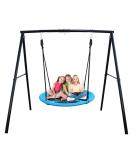 Trekassy 440lbs Swing Set with 40 Saucer Tree Swing, Swivel & A-Frame Stand - Buy Online on GoSupps.com