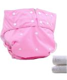 LukLoy Teen/Adults Cloth Diapers Nappy - Incontinence Care, Dual Opening Pocket, Washable & Adjustable w/ 2 Inserts - Pink - Buy Online on GoSupps.com