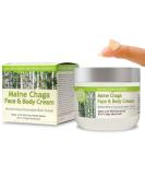 Wild Harvested Maine Chaga Face & Body Cream - 4 oz Value Size | Natural Ingredients | Lightweight & Moisturizing - Buy Online on GoSupps.com