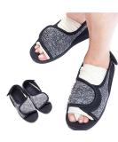 Buy Women's & Men's Open Toe Diabetic Shoes | Extra Wide Width Arthritis & Edema Sandals | Adjustable Walking Shoes for Seniors | Foot Pain Relief | Unisex Sizes XS Grey - Buy Online on GoSupps.com