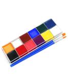 Professional Oil Based Face Paint Palette Set - 12 Flash Colors for Adults, Halloween Makeup & Cosplay - Buy Online on GoSupps.com