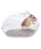 Timeshunall 1 Pcs Hamster Bathroom Washroom Clear Toilet Box Sand Bath Container Cute Hamster Bathroom for Small Animal Hamster Gerbil - Buy Online on GoSupps.com