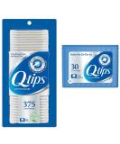 Q-tips Cotton Swabs 375 ct with Travel Holder Case - Portable and Convenient Purse Size - Buy Online on GoSupps.com