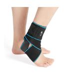 Bodyprox Adjustable Compression Ankle Support Brace for Sports - One Size Fits Most | Men & Women - 1 Pack - Buy Online on GoSupps.com