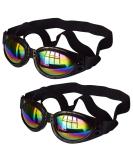 N/ A 2 Pcs Dog Goggles Adjustable Strap Dog Goggles Eye wear Protection for Travel Skiing Black UV Protection Waterproof Sunglasses for Dog (Black) - Buy Online on GoSupps.com