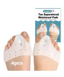 Toe Spacers & Separators - Soft Gel Metatarsal Pads for Morton's Neuroma Blisters & Hammer Toe - 4 PCS Breathable Big Toe Stretcher - Buy Online on GoSupps.com