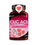 Folic Acid Pregnancy Gummies - High Strength 400mcg Vitamin B9 Prenatal Conception - Vegan Chewable Folate Vitamins with Real Fruit Juice Strawberry Flavor - Buy Online on GoSupps.com