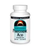 Source Naturals Pantothenic Acid 500mg - Vitamin B-5 Dietary Supplement (100 Tablets) - Buy Online on GoSupps.com