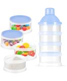 Milk Powder Dispenser Pot - BPA Free Formula Container for Travel & Outdoor Activities (Blue) - Buy Online on GoSupps.com