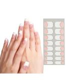 Semi Cured Gel Nails Strips 16 Stickers Nail Wraps Long Lasting Gel Nail Stickers with Soft Glossy Gel Finish Salon-Quality Gel Nail Strips for Nails French Tip Manicure UV/LED Lamp Required - Buy Online on GoSupps.com