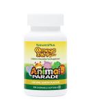 NaturesPlus Animal Parade Omega 3 6 9 Junior - Plant and Fish Oil for Kids - Healthy Brain Function - Natural Lemon Flavour - Gluten Free - 90 Softgels - Buy Online on GoSupps.com