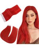Easyouth Tape Extensions | Real Remy Hair - Red Tape In Hair Extensions 14 Zoll | 20Pcs 20G | Premium Quality - Buy Online on GoSupps.com