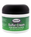 Sulfur and Tea Tree Oil Cream for Scab Mite Itching, Facial Redness & Irritation - 2.0 oz Jar - Buy Online on GoSupps.com