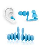 2 Pair Silicone Ear Plugs for Sleeping | Noise Canceling Waterproof & Reusable | Soft Earplugs for Swimming Work & Concerts - 2 Sizes - Buy Online on GoSupps.com