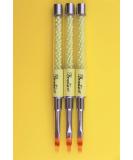 Nail Art Brush Ombre Nail Brush with Rhinestone Handle Manicure Drill Drawing Nails Brush Pen for Gel Nails Yellow Ombre brush - Buy Online on GoSupps.com