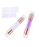 minkissy 2pcs Nail Stamp Nail Art Stamper Head French Tip Nail Tool Nail Art Stamp Tool Nail Art Stamper for French Manicure Nail Art Stamping Tools Silica Gel Template Purple Printing 11.50X2.00X2.00CM Purple - Buy Online on GoSupps.com