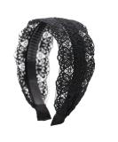 2 Inch Wide Lace Headband Hair Band for Women and Girls - Black - Buy Online on GoSupps.com