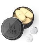 Extra Small Pill Box for Purse - 3 Pack ADHYRO Aluminum Mini Pill Organizer - Portable Lightproof Case for Vitamins Fish Oils & Supplements (Black Silver White - Buy Online on GoSupps.com