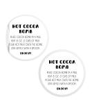 Hot Cocoa Bomb Instruction Sticker Tags - 30 Pack | Black & White Design | Supplies for Hot Cocoa Bombs - Buy Online on GoSupps.com