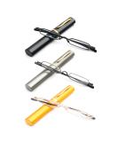 KoKoBin Mini Slim Reading Glasses - Spring Hinge Metal Visual Aid (3 Pieces +3.50) - Unisex with Case - International Shipping Available - Buy Online on GoSupps.com