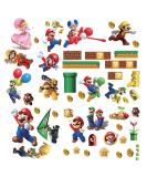 Finedeco Super Mario Wall Stickers - 4 Sheets of Vinyl Stickers for Room Decoration - Buy Online on GoSupps.com