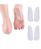 2 Pairs Medial & Lateral Heel Wedge Silicone Insoles - Corrective Adhesive Shoe Inserts for Foot Alignment, Knock Knee Pain, Bow Legs, Osteoarthritis for Men and Women - Buy Online on GoSupps.com