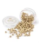 200 Blonde Silicone Aluminium Micro Nano Rings for I Tip/Nano Hair Extensions - 5.0x3.0x3.0 mm - Lined Beads - Hair Extension Tool Beads - Buy Online on GoSupps.com