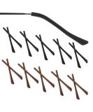 Silicone Anti-Slip Coatings - 10 Pairs of Slide-Resistant Glasses End Caps | Black & Brown | International Shipping - Buy Online on GoSupps.com