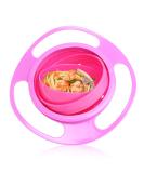 Vokmon Baby Universal Gyro Bowl - Non-Spill Feeding for Toddlers | 360 Rotation Toddler Magic Bowl (Pink) - Buy Online on GoSupps.com