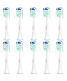 10 Pack Sonicare Compatible Replacement Toothbrush Heads for Optimal Oral Care - White - Buy Online on GoSupps.com