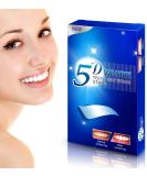 5D Teeth Whitening Strips - 28 Strong Strips for Stain Removal & Plaque, Peroxide-Free Gel for Yellow Teeth - Two Weeks Treatment - Buy Online on GoSupps.com
