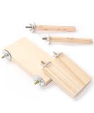 QUOZUO Bird Perches Stand Platform Natural Wood Parrot Toy Perch Stand Budgie Cage Accessories for parakeets Cockatiel Parrot - Buy Online on GoSupps.com