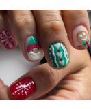 Brishow Christmas False Nails - Snow Press on Nails | Christmas Tree Stick on Nails | Antler Short Red Fake Nails - 24pcs for Women and Girls - Buy Online on GoSupps.com