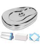 Stainless Steel Bed Pan Set for Elderly - Includes 45 Disposable Liners and Absorbent Pads - Ideal for Women and Men, Bedridden Patients at Home or Hospital - Buy Online on GoSupps.com