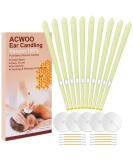 ACWOO Ear Candles 10 Pcs Natural Beeswax | Non-Toxic Ear Wax Remover Kit for Blocked Ears | Fragrance Hollow Cylinders | Beige-10pcs - Buy Online on GoSupps.com