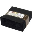 Black Kona Solids Mini Charm Pack - 84 100% Cotton 2.5 Precut Fabric Quilt Squares - Buy Online on GoSupps.com