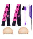 GOLRESOL Elastic Bands for Wigs - Lay Edges & Keep Wigs in Place | Wig Grip Headband - No Slip | Butterfly Design | 2pcs - Buy Online on GoSupps.com