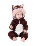 COOKY.D Unisex Winter Animal Hooded Baby Romper - Brown Squirrel (18-24 Months) - Buy Online on GoSupps.com
