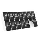 Shop Black 7-Day Pill Box - 2 Compartment Weekly Medication Organizer for Travel & Home - Buy Online on GoSupps.com