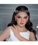 WONRLUA Rhinestone Forehead Headband - Bridal Wedding Hair Accessories in Silver - Buy Online on GoSupps.com