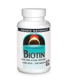 Source Naturals Biotin 5000mcg - High Potency B Vitamin Supplement for Hair, Skin, and Nails - 200 Tablets - Buy Online on GoSupps.com