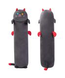 Mewaii 36in Long Cat Plush Pillow - Squishy Stuffed Animal, Cute Kitty Sleeping Hugging Soft Toy for Kids - Black (36in/90cm) - Buy Online on GoSupps.com
