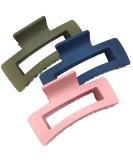 French Design Hair Claw Clips for Thick Hair - Sturdy and Stable - Women's Hair Accessories (Pink/Green/Dark Blue) - Buy Online on GoSupps.com