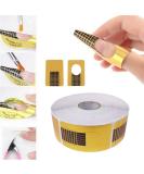 Self-Adhesive Nail Stencil Roll - 500 Pieces Gold Foil Modeling Templates for Nail Art & Gel Extensions - International Shipping Available - Buy Online on GoSupps.com