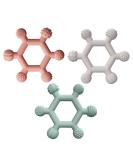 Pandaear 3-Set Baby Biting Toys | BPA-Free Silicone Teething Rings for 0-6 Months | Safe Dental Assistance & Gripping Toys - Buy Online on GoSupps.com
