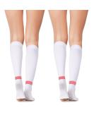 Shop 2 Pairs TED Hose Compression Stockings for Men & Women | Knee High 15-20 mmHg | Anti-Embolism | Medium Orange Stripe - Buy Online on GoSupps.com