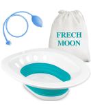 Sitz Bath for Hemorrhoids, Sitz Bath for Toilet Seat, Postpartum Care, Perineum Relief, Sits Bath Kit for Women - Collapsible, Wide Seat, Deeper Bowl - Use w/Sitz Bath Salt Green - Buy Online on GoSupps.com