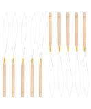 Vlasy Hair Extension Loop Needle Threader Set - 10PCS Micro/Nano Bead Pulling Hook Tools for Hair and Feather Extensions - Buy Online on GoSupps.com