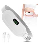 Shop Period Heating Belts - Electrical Menstrual Heating Belts with 4 Vibration Modes & 3 Temperature Levels for Abdominal Pain Relief - White Blanc - Buy Online on GoSupps.com